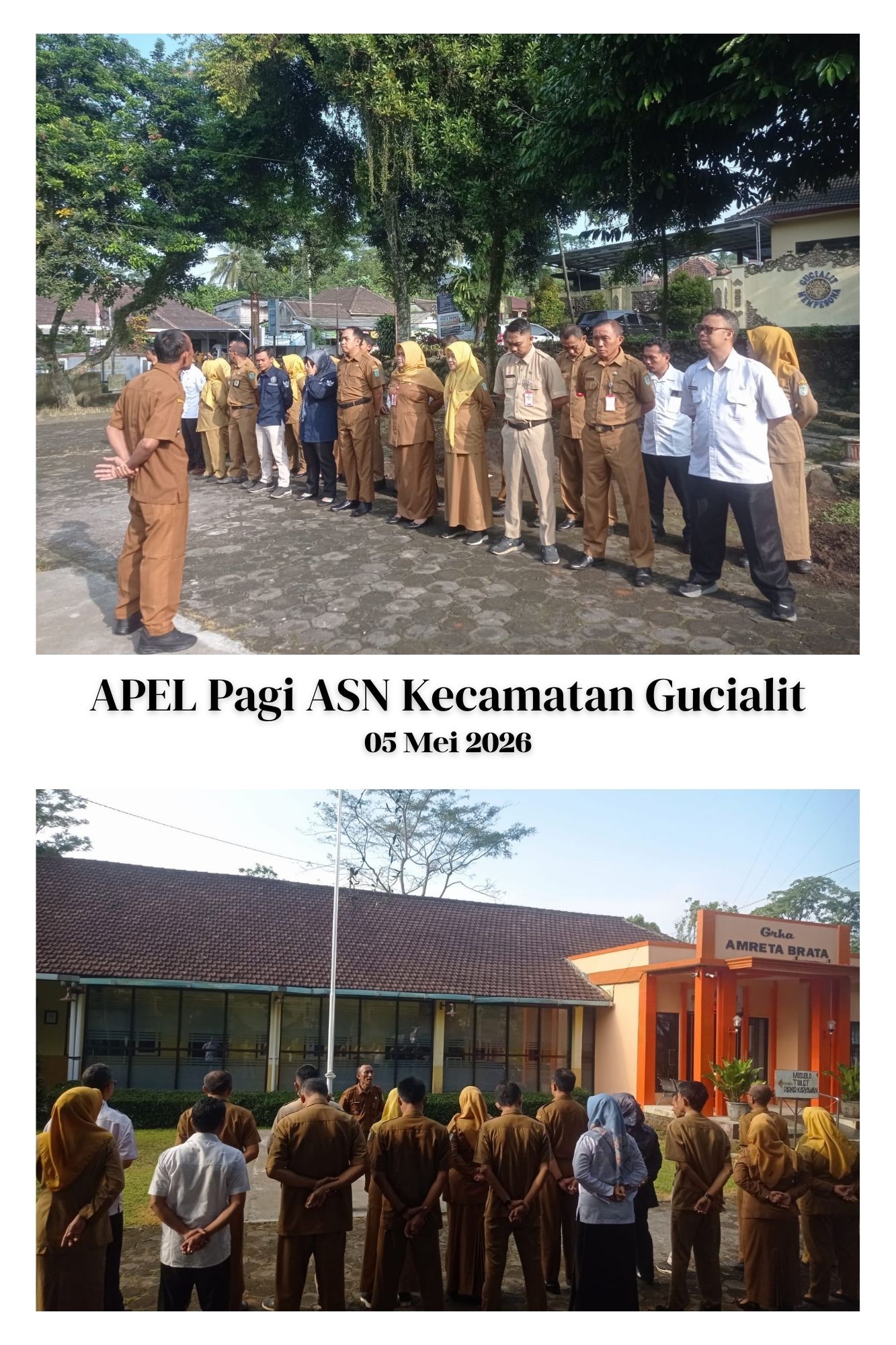 Apel Pagi ASN Kecamatan Gucialit, Camat Himbau Peningkatan Keamanan dan Ketertiban