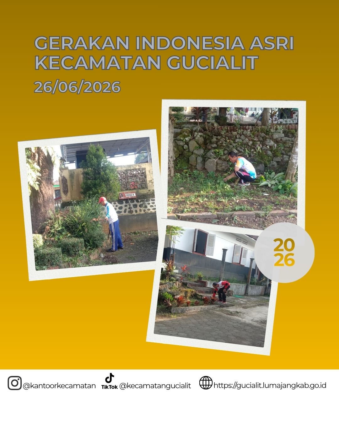ASN Kecamatan Gucialit Laksanakan Gerakan Indonesia ASRI di Lingkungan Kantor Kecamatan