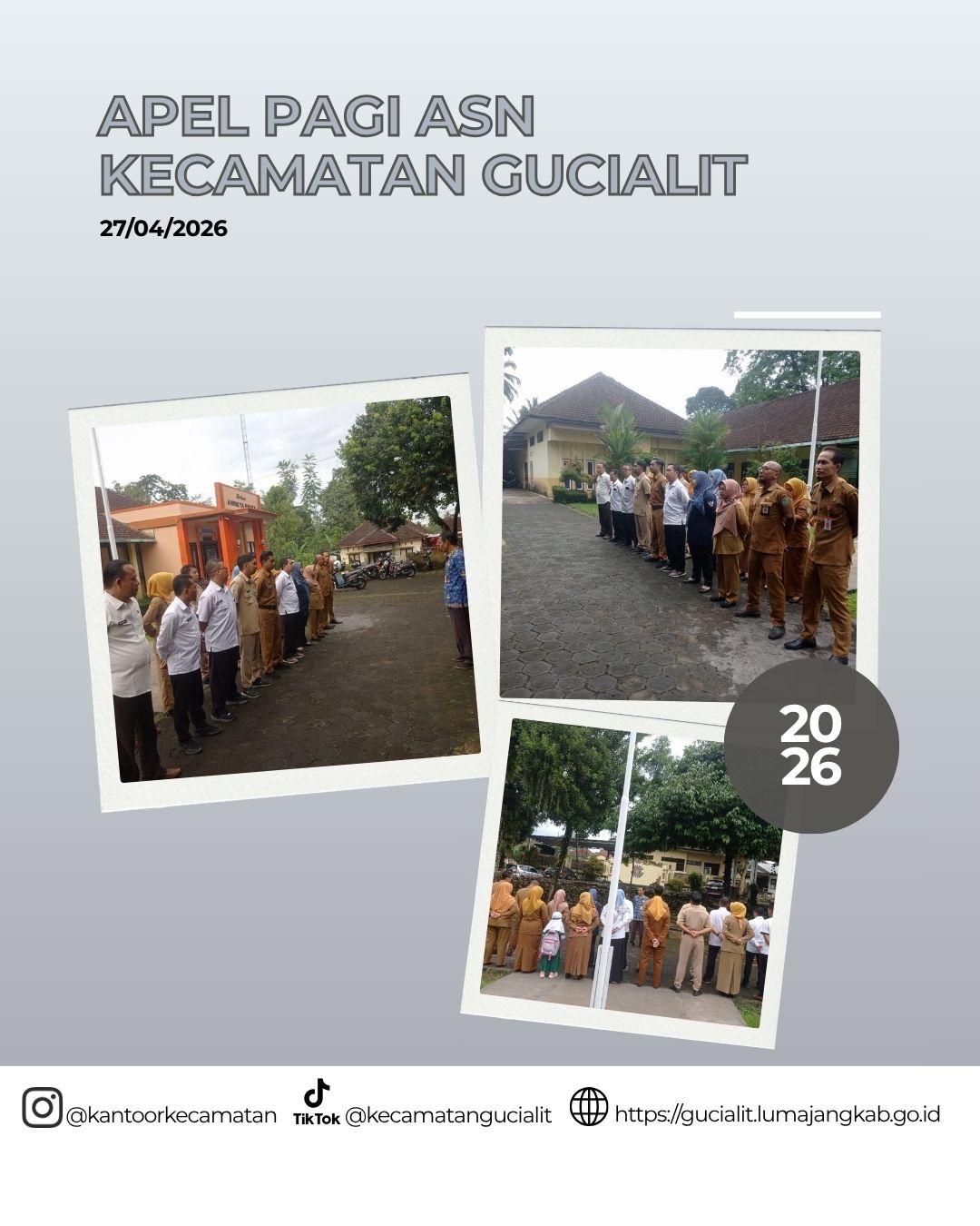 Sekcam Gucialit Pimpin Apel Pagi ASN, Tekankan Sinergitas Kinerja Kecamatan