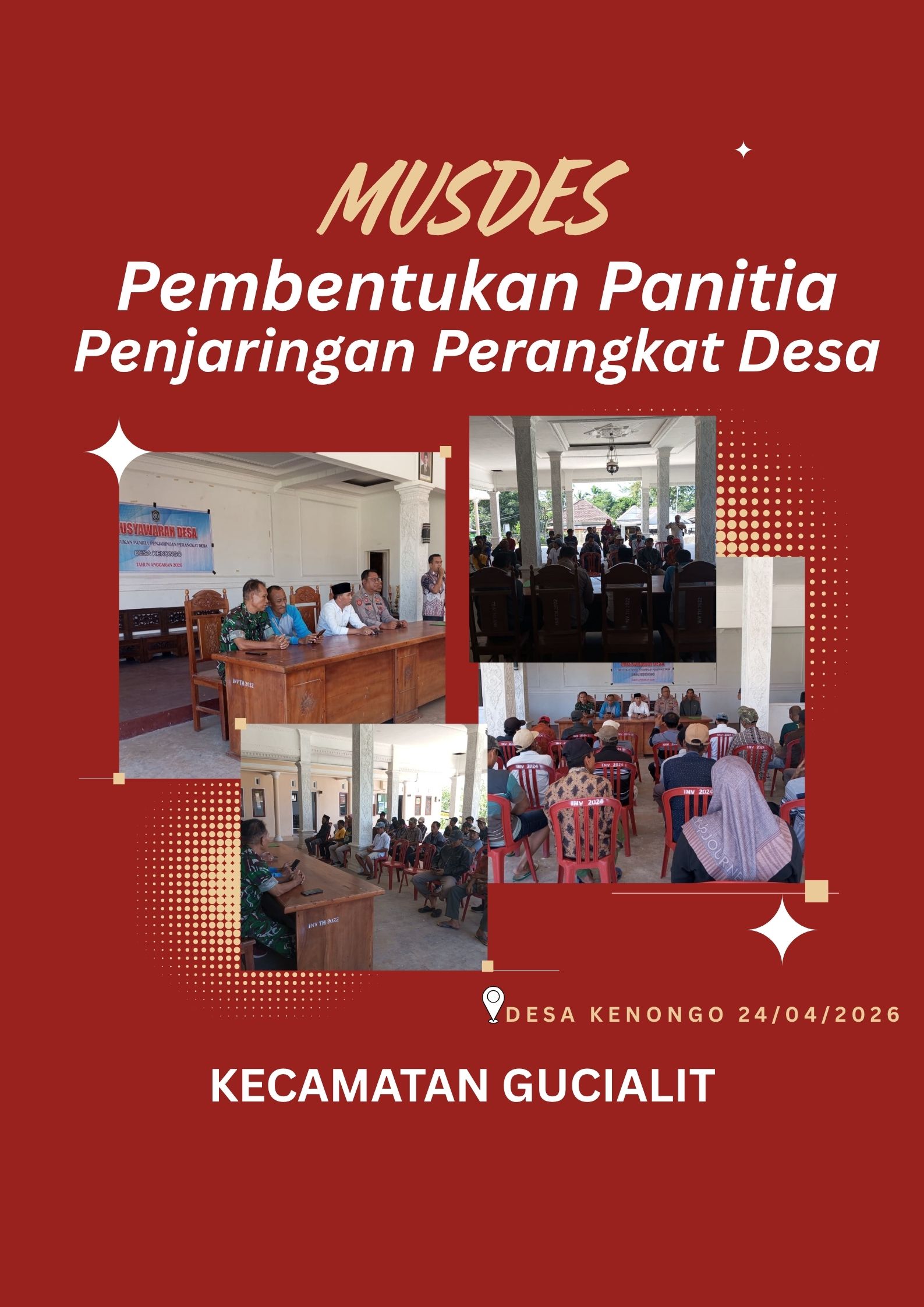 Camat Gucialit Hadiri Musdes Pembentukan Panitia Penjaringan Perangkat Desa Kenongo