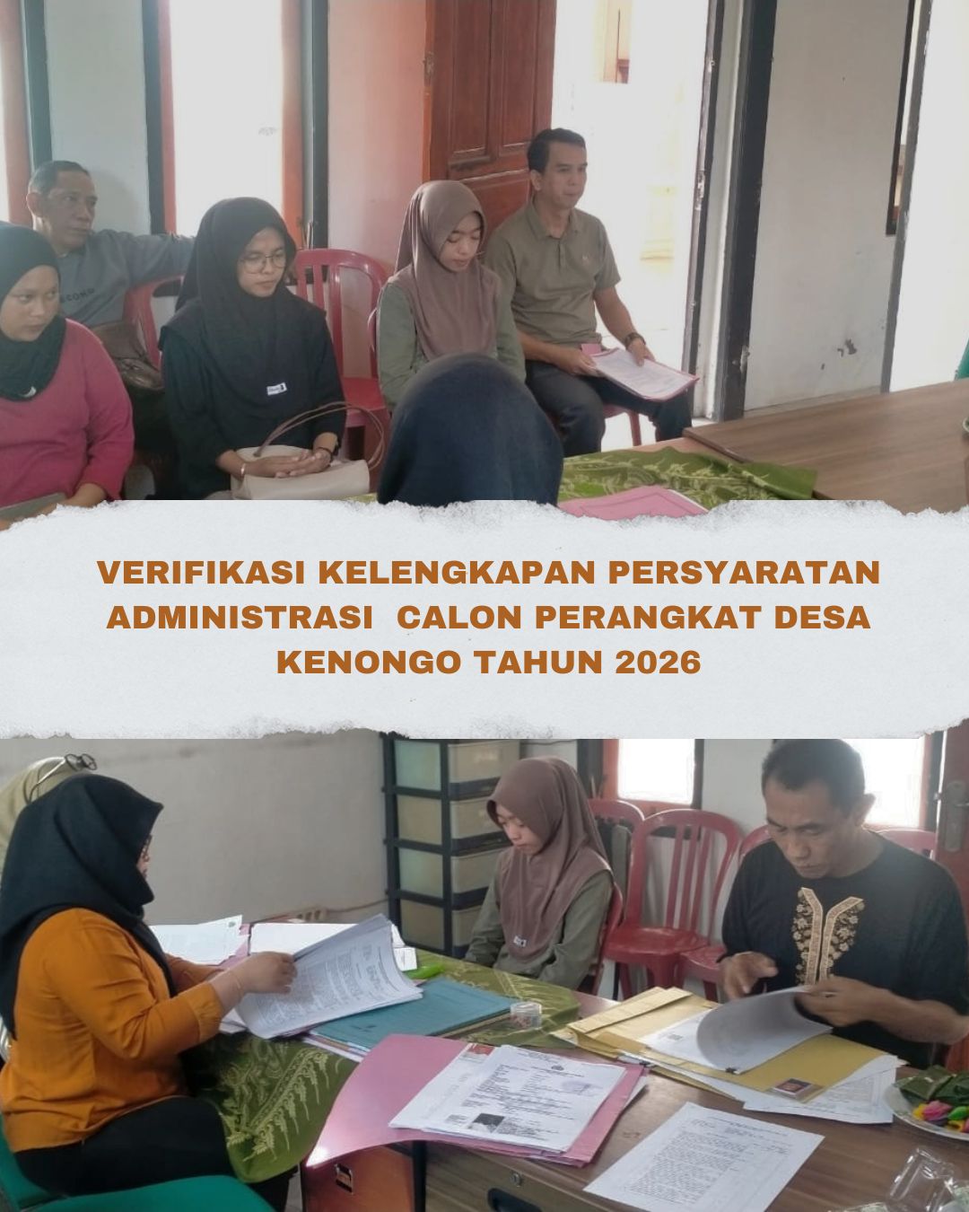 Tim Binwas Kecamatan Gucialit Laksanakan Verifikasi Kelengkapan Persyaratan Administrasi Calon Peran
