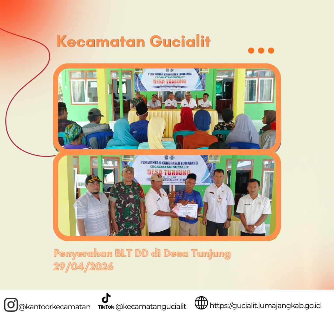 Camat Gucialit Hadiri Penyerahan Bantuan Langsung Tunai (BLT) di Balai Desa Tunjung