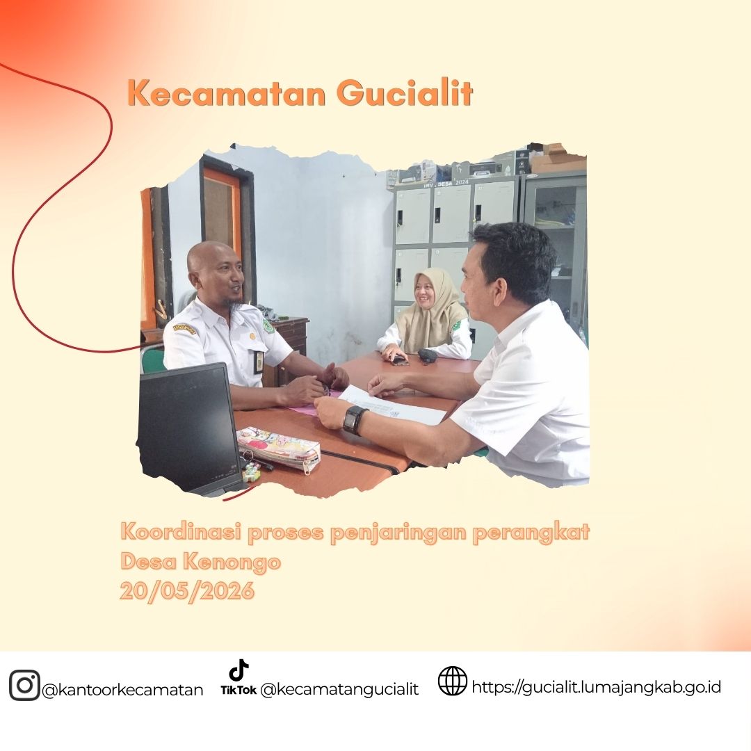 Tim Binwas Kecamatan Gucialit Laksanakan Koordinasi Persiapan Penjaringan Perangkat Desa Kenongo