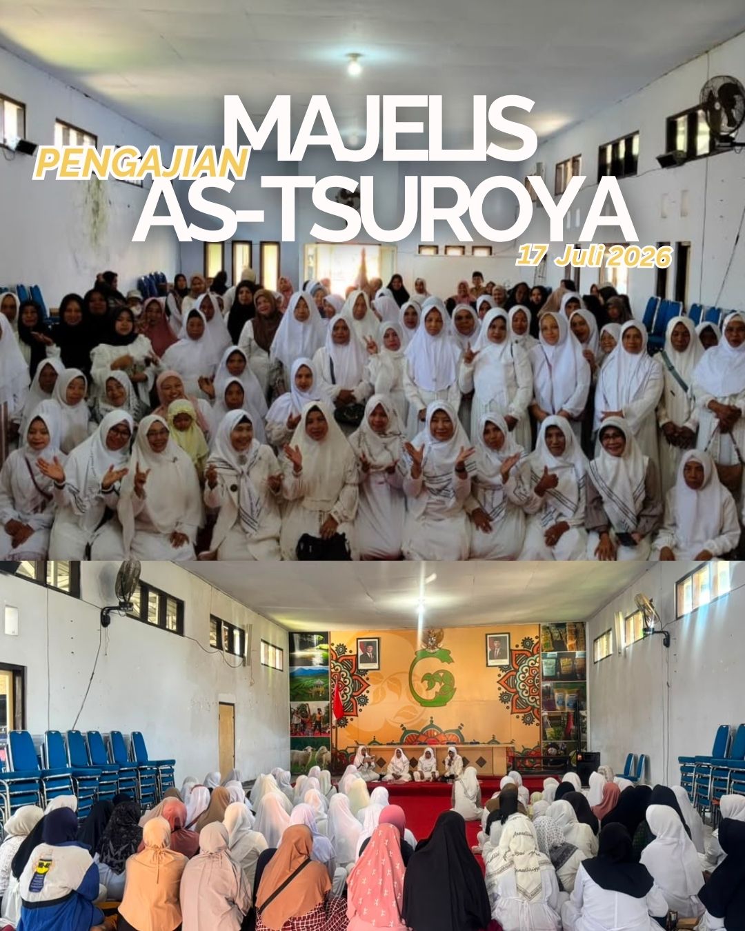 Ketua TP-PKK Kecamatan Gucialit Hadiri Pengajian Majelis As-Tsuroya di Aula Kecamatan
