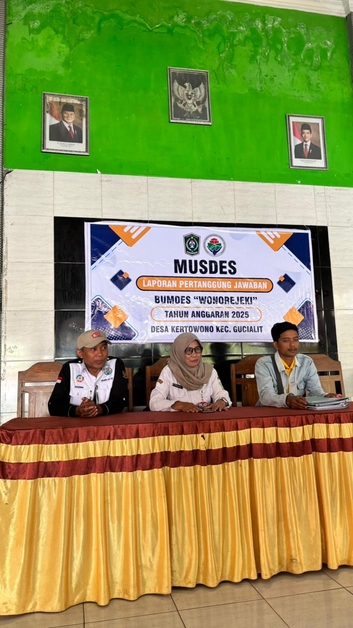 Kasi PMD Kecamatan Gucialit Hadiri Musdes LPJ BUMDes Wonorejeki Desa Kertowono